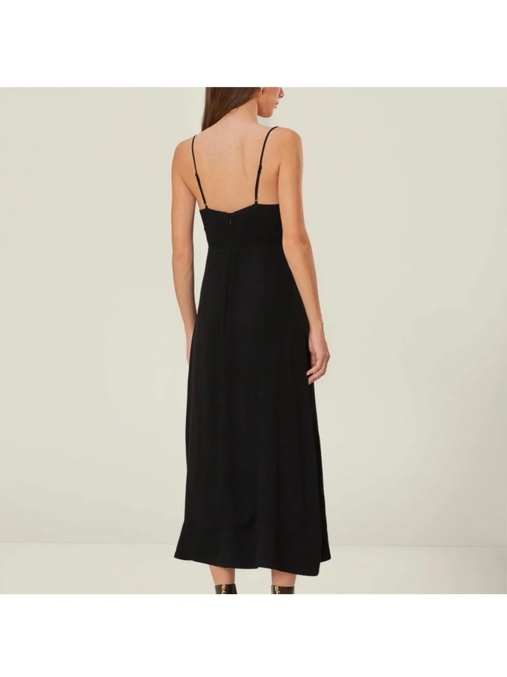 FARM Rio Black Maxi Dress with Crochet Appliqué - Picture 3 of 6